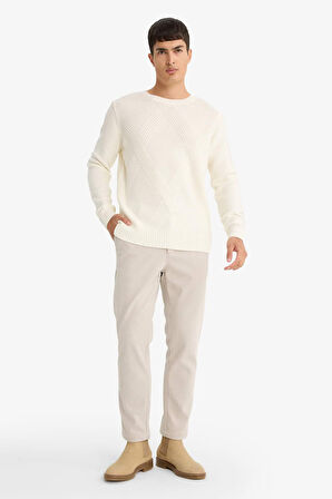 Regular Fit Düz Paça Chino Pantolon