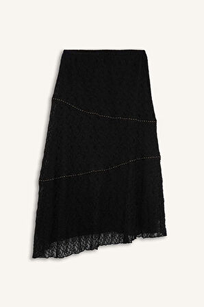 A Kesim Normal Bel Dantel Mini Etek