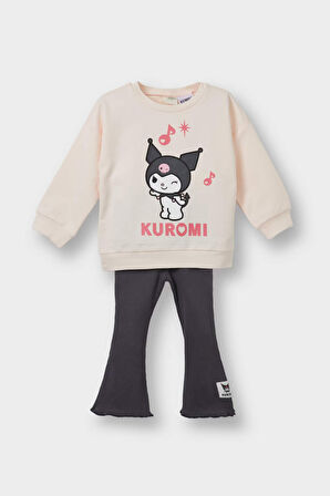 Kız Bebek Kuromi 2'li Takım Sweatshirt Tayt