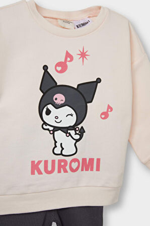 Kız Bebek Kuromi 2'li Takım Sweatshirt Tayt