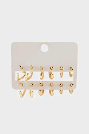 Kadın 6'lı Silver Küpe