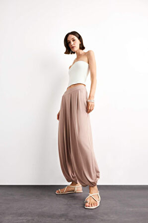 Baggy Fit Normal Bel Jogger Paça Bilek Boy Modal Pantolon