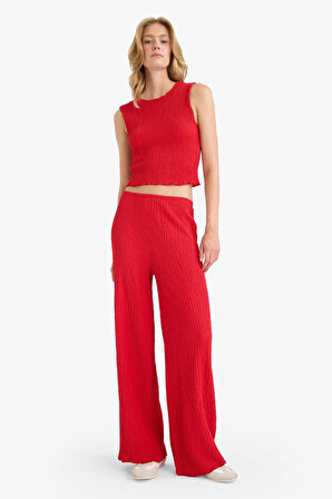 Slim Fit Dar Kesim Bisiklet Yaka Bürümcük Atlet