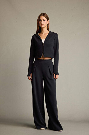 Kapüşonlu Modal Hırka