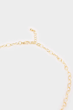 Kadın Çelik Pembe Göz Detaylı Kolye