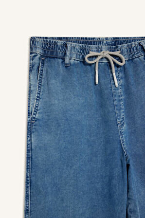 Wide Leg Geniş Paça Jean Kar Yıkamalı Pantolon