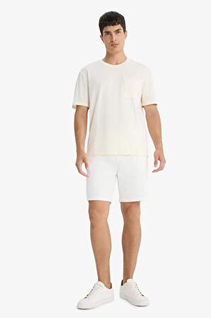 Bisiklet Yaka Penye Kısa Kollu Tişört