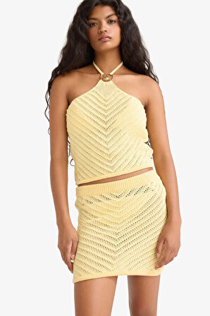 Slim Fit Dar Kesim Halter Yaka Atlet