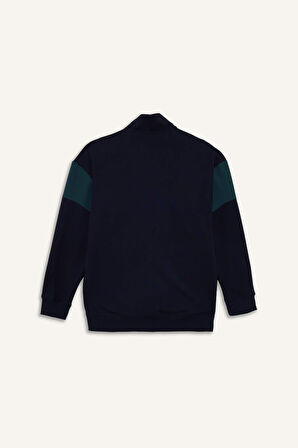 DeFactoFit Boxy Fit Dik Yaka Yarım Fermuarlı Sporcu Sweatshirt 