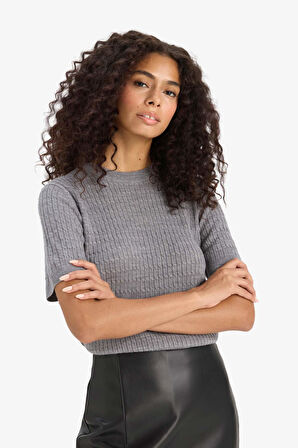 Regular Fit Bisiklet Yaka Kazak