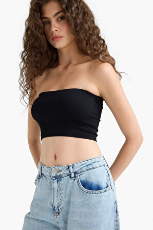Fitted Seamless Straplez Bluz