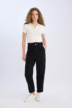 DeFacto Fitted Polo Yaka Fitilli Kaşkorse Kısa Kollu Beyaz Tişört A0379AX25SMWT32