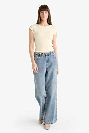 Slim Fit Dar Kesim Bisiklet Yaka Basic Düz Modal Kısa Kollu Tişört