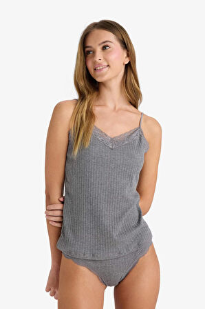 Dantel Detaylı Ribana Atlet-Fall in Love 