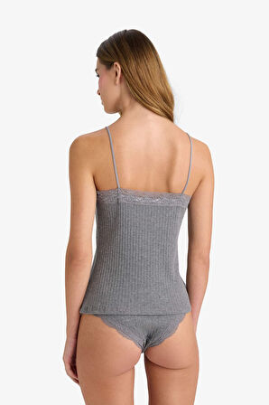 Dantel Detaylı Ribana Atlet-Fall in Love 