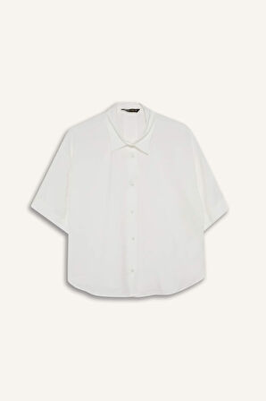 DeFacto Loose Fit Modal Kısa Kollu Gömlek F7080AX25SMER105