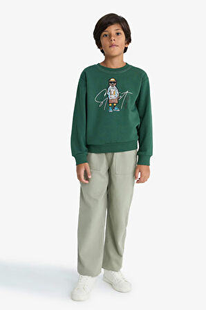 Erkek Çocuk Loose Fit Standart Paça Gabardin Pantolon