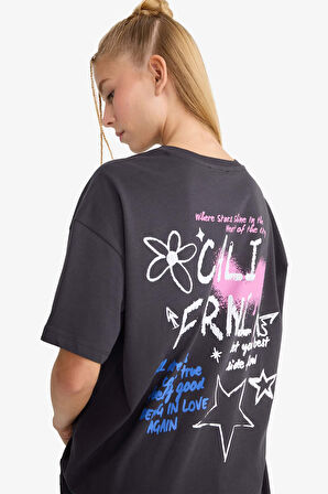 Coool Oversize Geniş Kalıp Baskılı Kısa Kollu Tişört