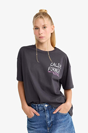 Coool Oversize Geniş Kalıp Baskılı Kısa Kollu Tişört