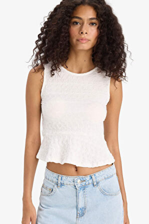 Slim Fit Dar Kesim Bisiklet Yaka Bürümcük Atlet