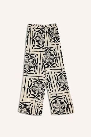 Wide Leg Cep Detaylı Geniş Paça Krinkıl Viskon Pantolon