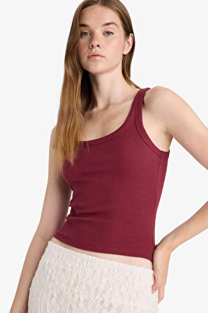 Fitted U Yaka Fitilli Kaşkorse Atlet