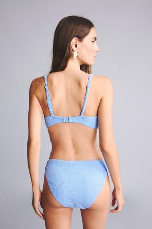DeFacto Regular Fıt Kırışık Dokulu Kumaş Mavi Bikini Alt G5349AX26SMBE552