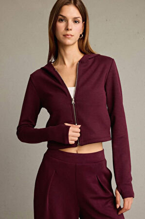 Kapüşonlu Modal Hırka