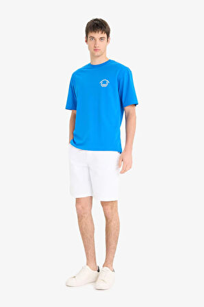 DeFacto %100 Pamuk Regular Fit Bermuda Şort E1231AX25SMWT34