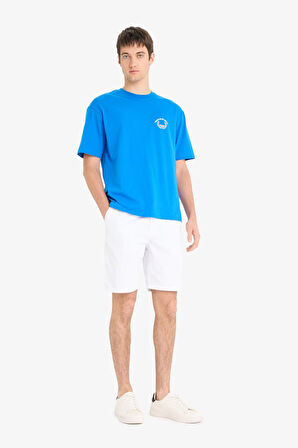 DeFacto %100 Pamuk Regular Fit Bermuda Şort E1231AX25SMWT34