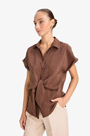 Regular Fit Modal Kısa Kollu Gömlek