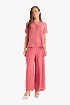 Culotte Geniş Paça Krinkıl Viskon Kapri