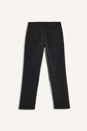 Diago Comfort Fit Yüksek Bel Geniş Paça Düz Paça Termal Polarlı Jean Pantolon