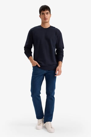 DeFacto REGULAR FIT %100 Pamuk Basic Sweatshirt E8339AX26SPNV82