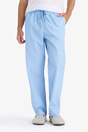 2'li Cepli Uzun Boy Poplin Pijama Altı