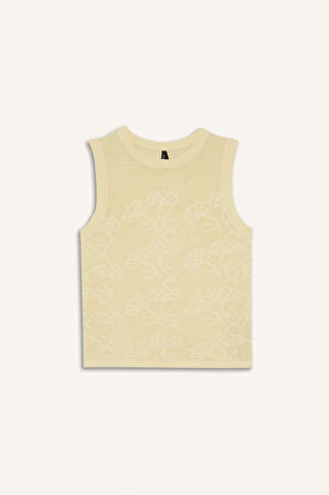 Regular Fit Ajurlu Jakarlı Atlet