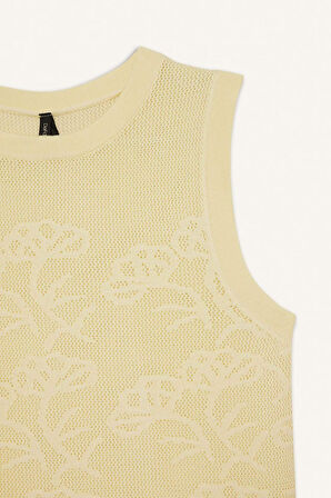 Regular Fit Ajurlu Jakarlı Atlet