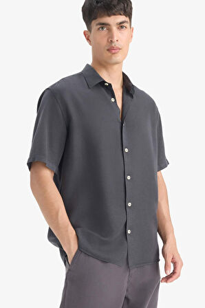 DeFacto Regular Fit Tensel Kısa Kollu Gömlek E2530AX25SMAR104