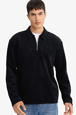 Regular Fit Polo Yaka Sweatshirt