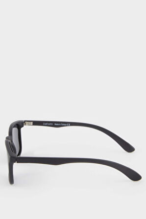 Erkek Çocuk Yuvarlak Siyah Plastik Çerçeve Siyah Cam Polarize Güneş Gözlüğü