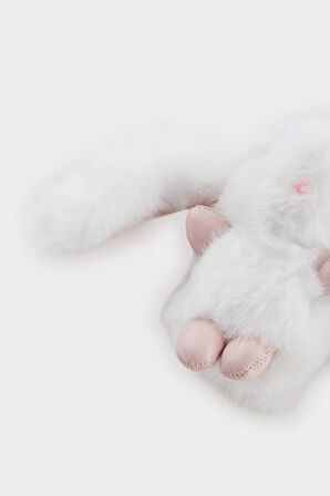 Kadın Beyaz Tavşan Charm Anahtarlık