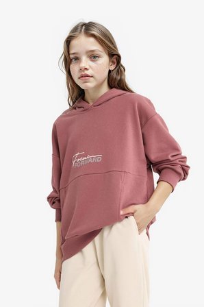 DeFacto Oversize Geniş Kalıp Kapüşonlu Sırt Baskılı Sweatshirt Kız Çocuk F2794A825AUBR343