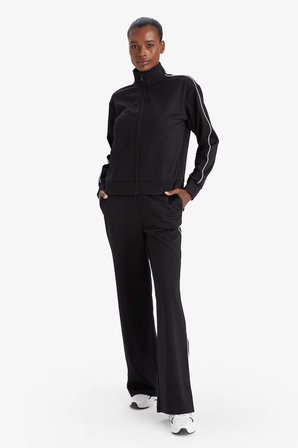 DeFacto Warmtech Wide Leg Geniş Paça Cepli Biyeli Standart Boy İçi Yumuşak Tüylü Sporcu Pantolon F3846AX25AUBK81