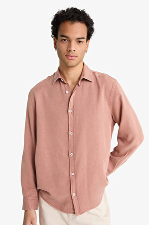 Regular Fit Twill Uzun Kollu Gömlek