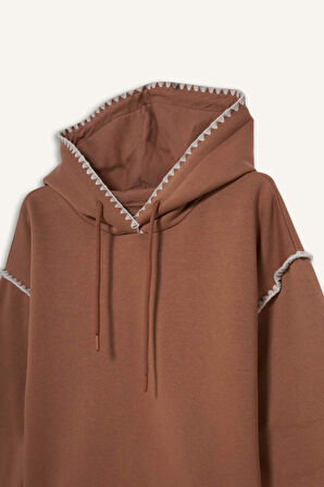 Overshirt Fit Kapüşonlu Sweatshirt