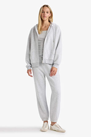 Basic Düz Cepli Beli Bağcıklı Kalın Jogger Eşofman Altı