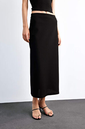 Fitted Twill Midi Etek