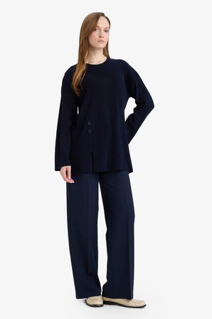 DeFacto Loose Fit Bisiklet Yaka Triko Kazak Tunik G7241AX25CWNV207