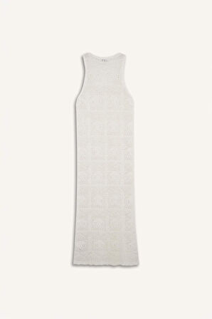 Slim Fit Dar Kesim Bisiklet Yaka Elbise