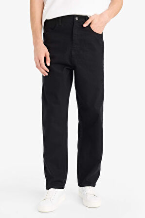 %100 Pamuk Baggy Fit Geniş Paça Jean Pantolon